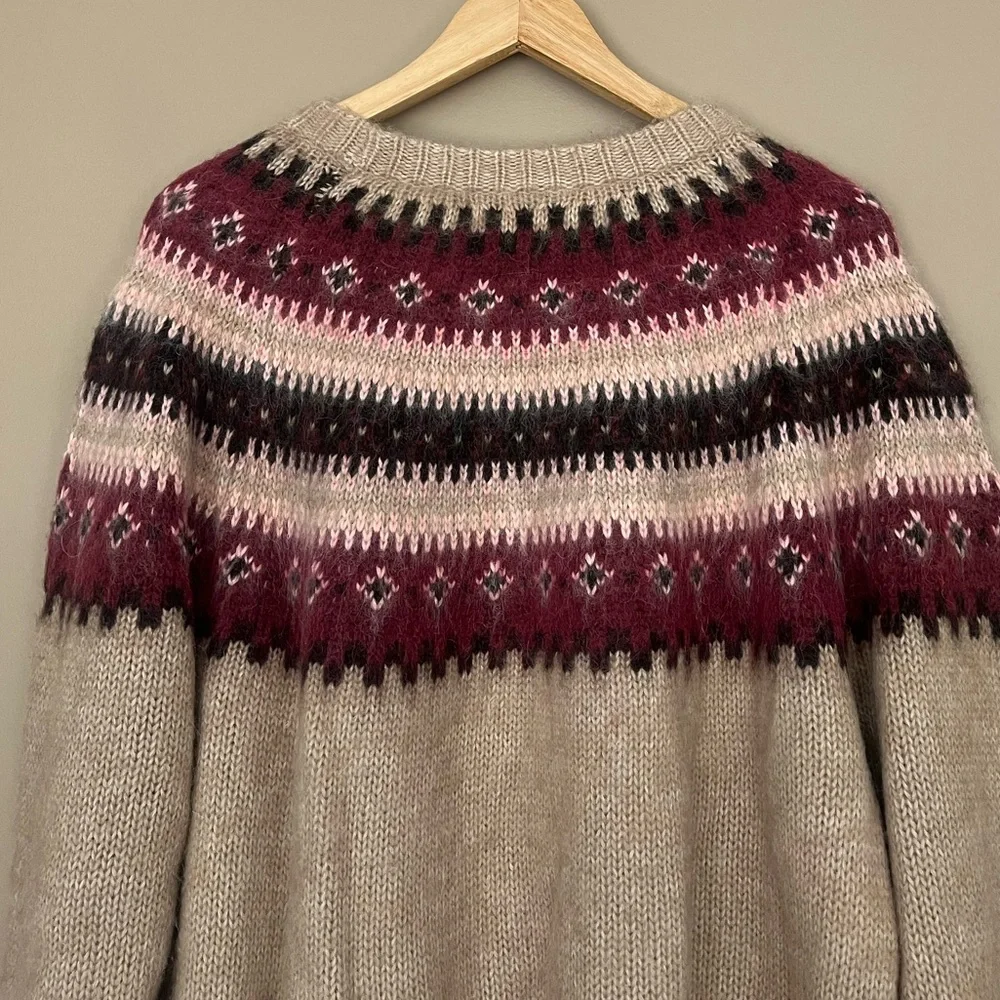 {Madewell} Fair Isle Alpaca and Merino Wool Blend Sweater - Womens XL - NWT